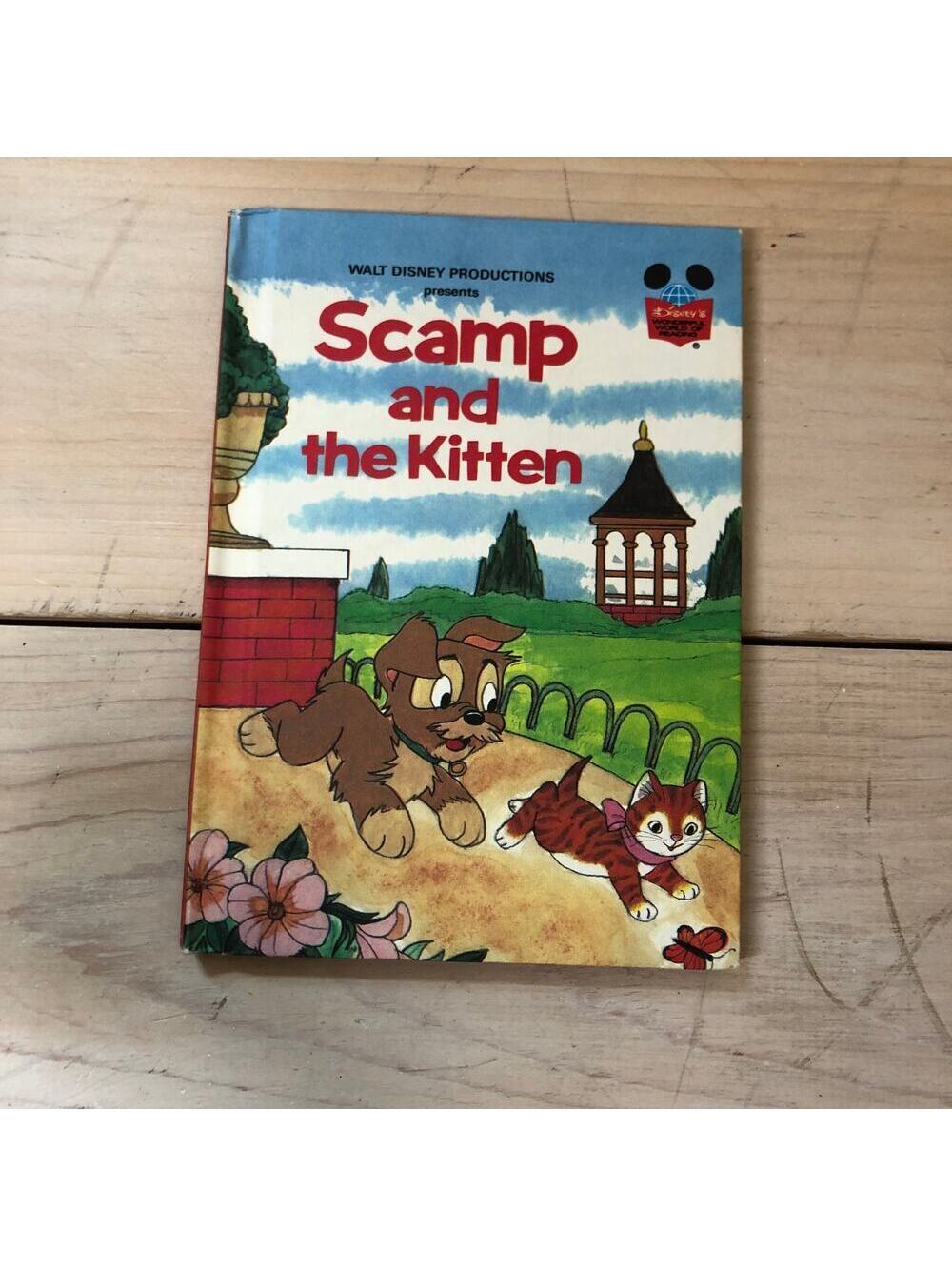 Disney Grolier Vintage 1980s Scamp and the Kitten Children's Book